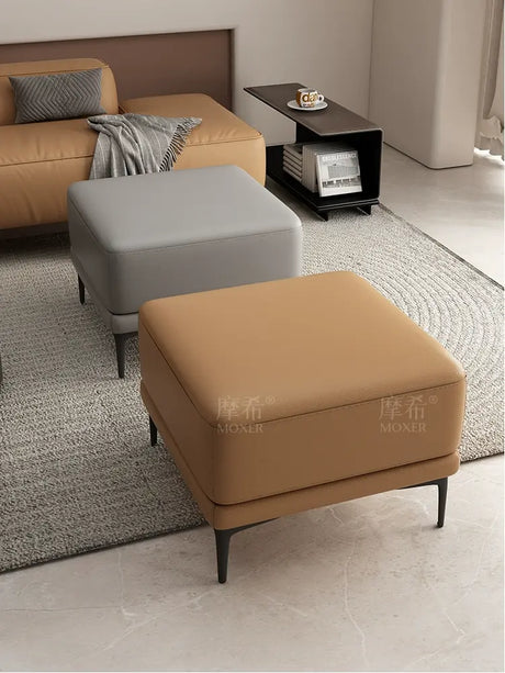 MOXER Juniper High-End Leather Footstool from MOXER