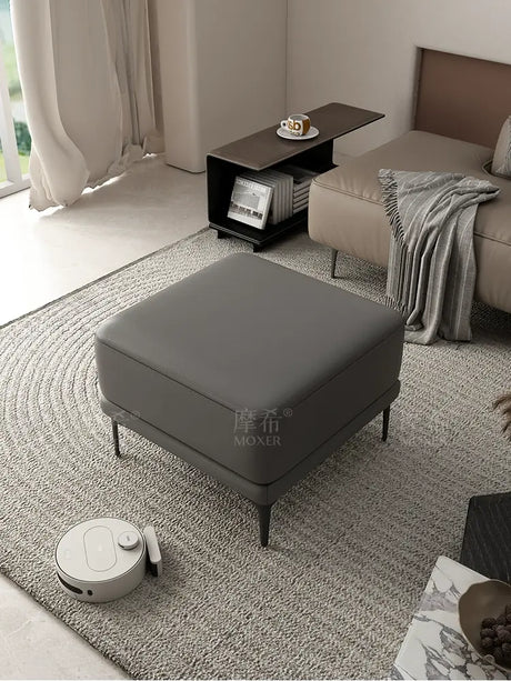 MOXER Juniper High-End Leather Footstool from MOXER