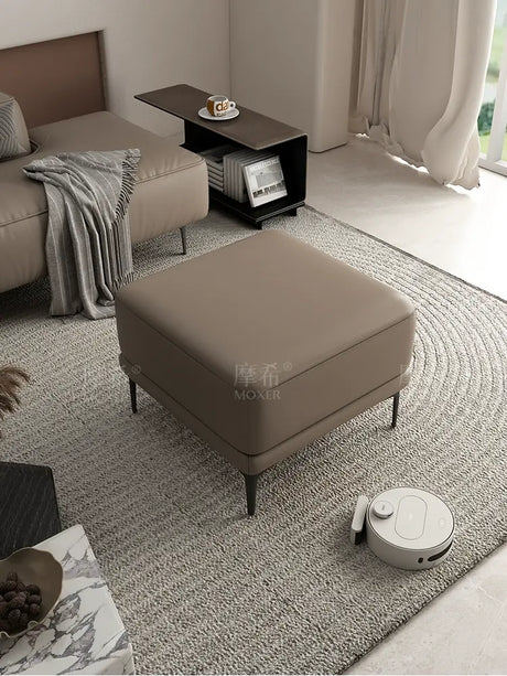 MOXER Juniper High-End Leather Footstool from MOXER