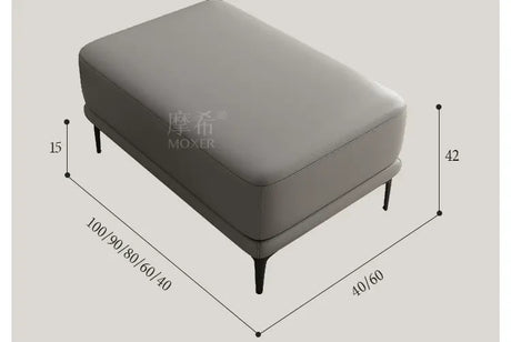MOXER Juniper High-End Leather Footstool from MOXER