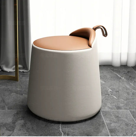 MOXER Juniper Luxe Minimalist Leather Makeup Stool from MOXER