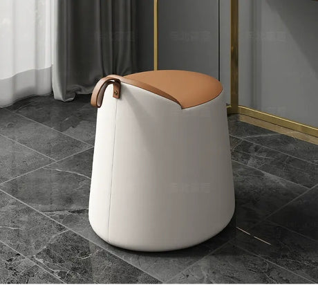 MOXER Juniper Luxe Minimalist Leather Makeup Stool from MOXER