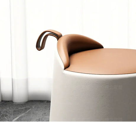 MOXER Juniper Luxe Minimalist Leather Makeup Stool from MOXER
