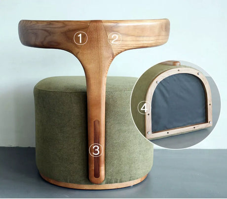 MOXER Kenshin Elegant Solid Wood Contrast Color Sofa Bench from MOXER