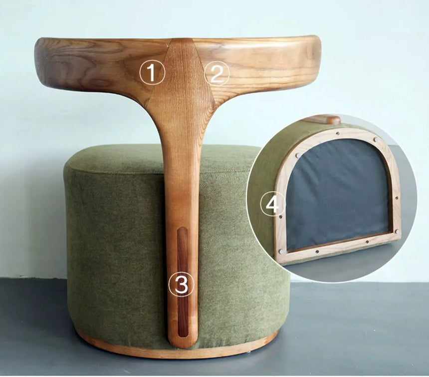 MOXER Kenshin Elegant Solid Wood Contrast Color Sofa Bench from MOXER