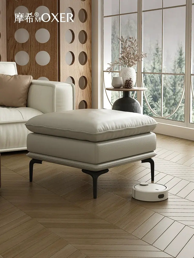 MOXER Kintsugi Elegant Luxury Leather Footstool from MOXER