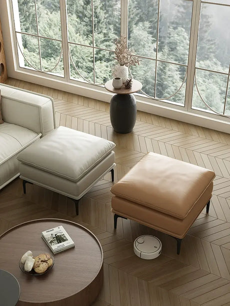MOXER Kintsugi Elegant Luxury Leather Footstool from MOXER