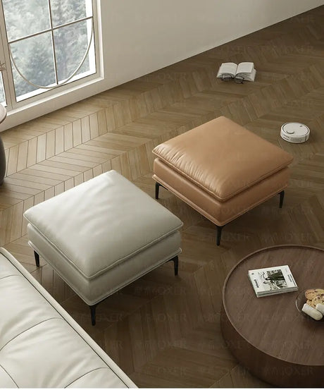 MOXER Kintsugi Elegant Luxury Leather Footstool from MOXER