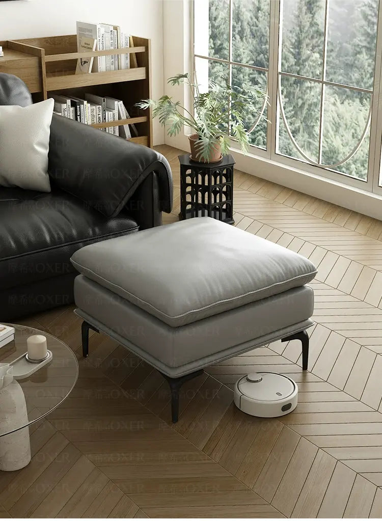 MOXER Kintsugi Elegant Luxury Leather Footstool from MOXER