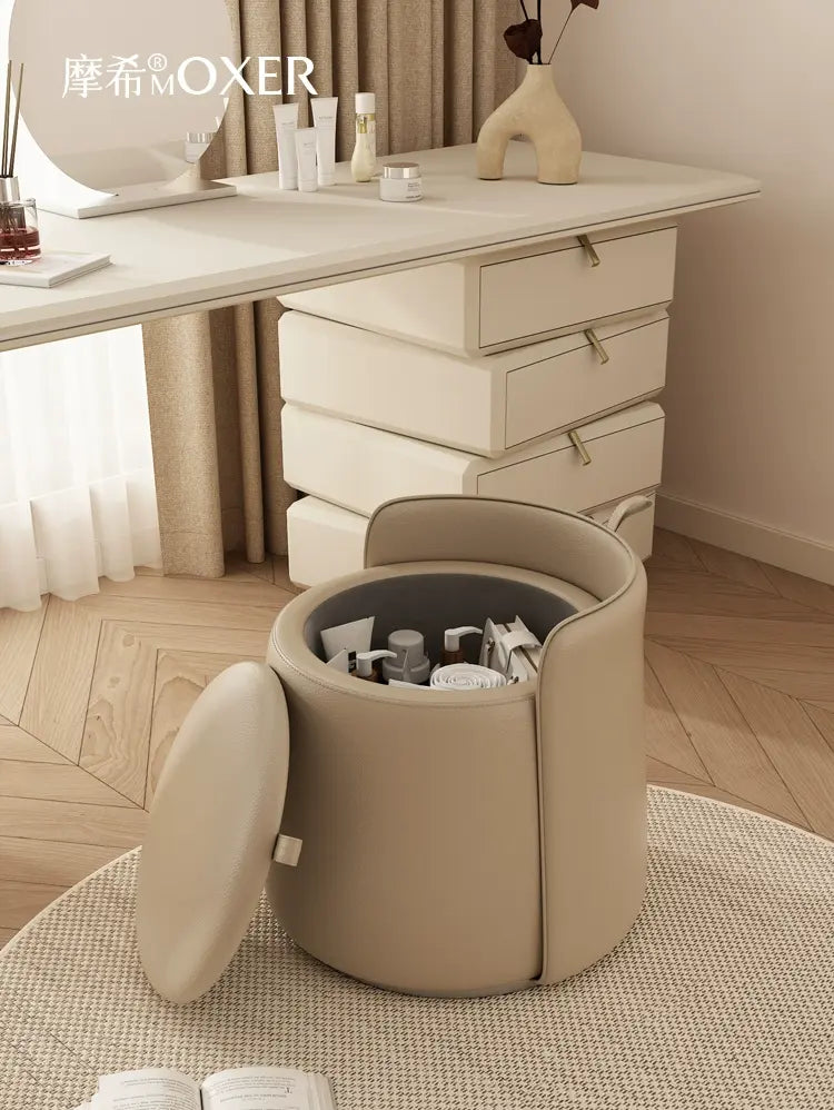MOXER Lyleena Elegant Leather Dressing Chair from MOXER