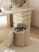 MOXER Lyleena Elegant Leather Dressing Chair from MOXER