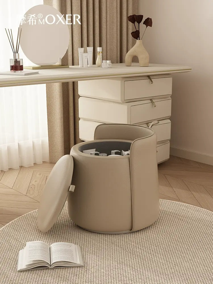 MOXER Lyleena Elegant Leather Dressing Chair from MOXER