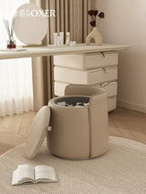 MOXER Lyleena Elegant Leather Dressing Chair from MOXER