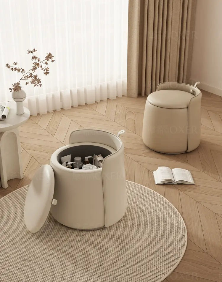MOXER Lyleena Elegant Leather Dressing Chair from MOXER