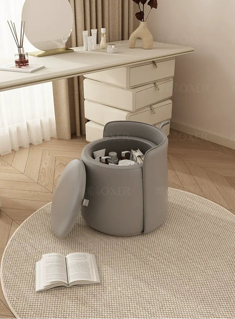 MOXER Lyleena Elegant Leather Dressing Chair from MOXER