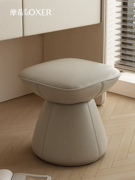MOXER Sakura Elegant Cream Retro Leather Stool from MOXER