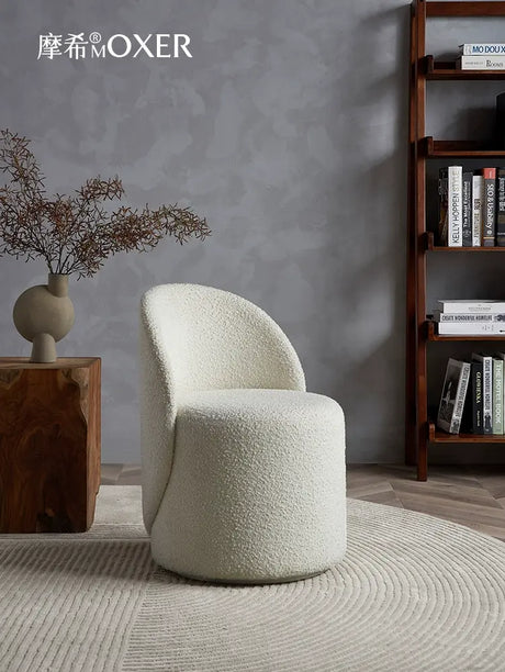 MOXER Santiago Elegant Beige Vintage Dressing Stool from MOXER