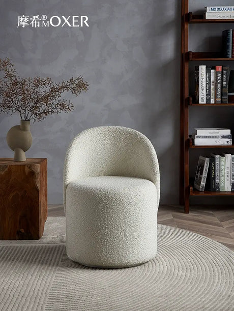 MOXER Santiago Elegant Beige Vintage Dressing Stool from MOXER