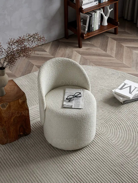 MOXER Santiago Elegant Beige Vintage Dressing Stool from MOXER