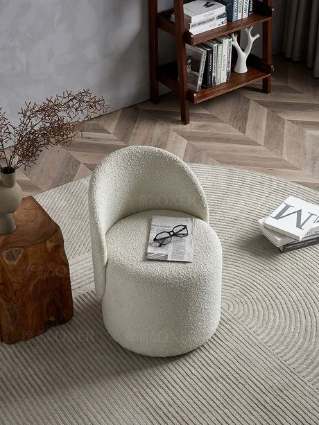 MOXER Santiago Elegant Beige Vintage Dressing Stool from MOXER