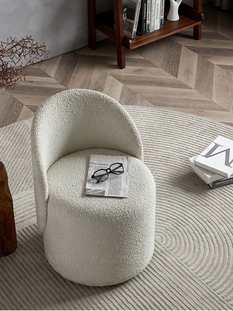 MOXER Santiago Elegant Beige Vintage Dressing Stool from MOXER
