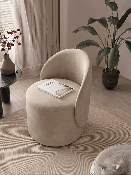 MOXER Santiago Elegant Beige Vintage Dressing Stool from MOXER