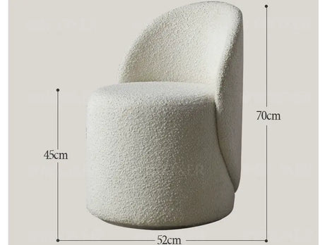 MOXER Santiago Elegant Beige Vintage Dressing Stool from MOXER