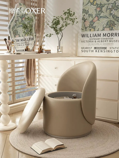 MOXER Santiago Elegant Swivel Makeup Stool from MOXER