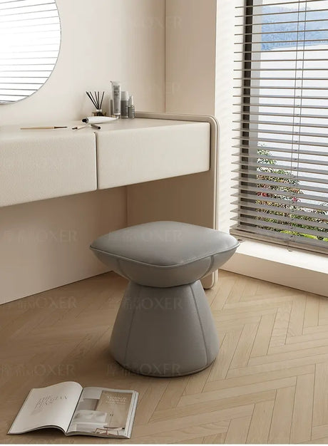 MOXER Santiago Retro Cream Leather Rotatable Stool from MOXER