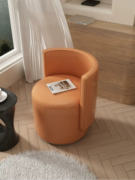 MOXER Sienna High-Grade Leather Solid Wood Makeup Stool from MOXER