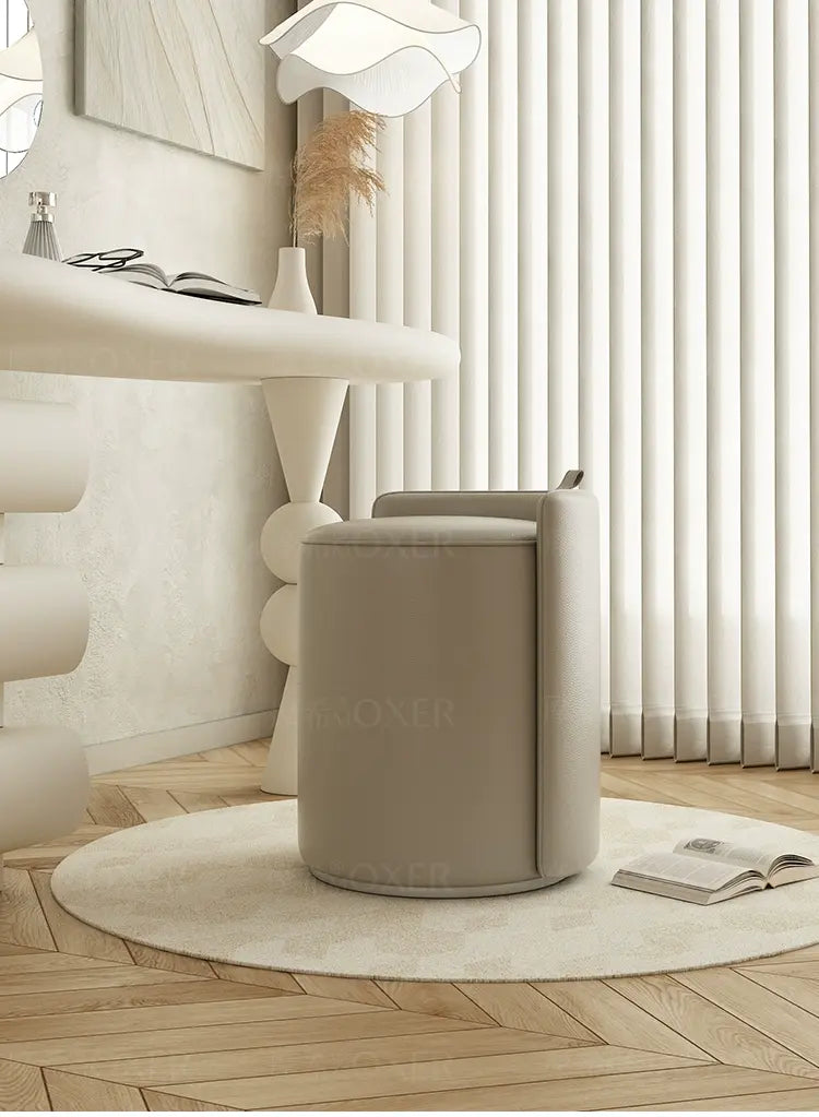 MOXER Tashiro Luxe Solid Wood Makeup Stool from MOXER