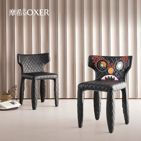 MOXER Valentina Chic Minimalist Leather Dining Chair from MOXER