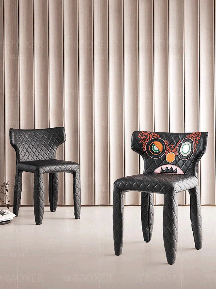 MOXER Valentina Chic Minimalist Leather Dining Chair from MOXER