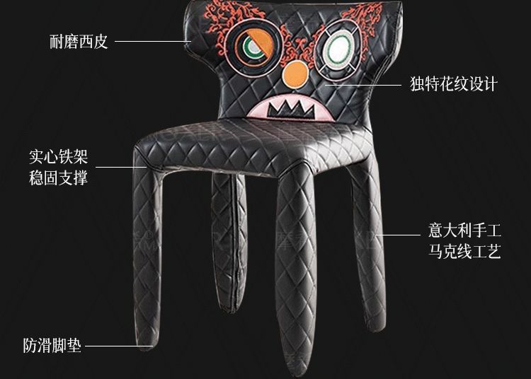 MOXER Valentina Chic Minimalist Leather Dining Chair from MOXER