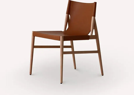 MOXER Zephyra Elegant Minimalist Saddle Leather Dining Chair from MOXER