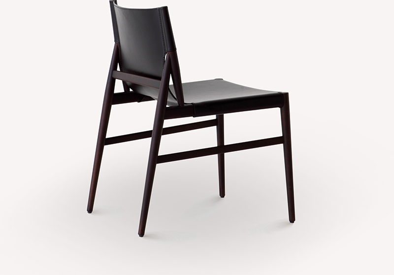 MOXER Zephyra Elegant Minimalist Saddle Leather Dining Chair from MOXER