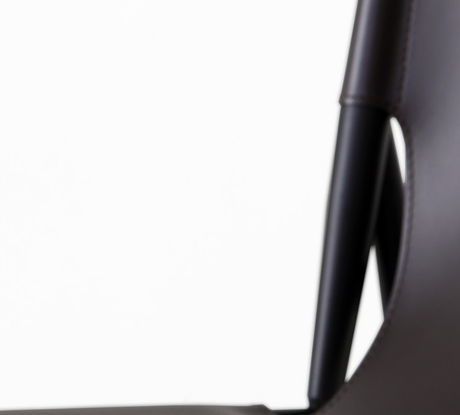MOXER Zephyra Elegant Minimalist Saddle Leather Dining Chair from MOXER