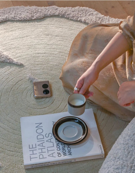 MOXI Hikaru Minimalist Coffee Table Edge Blanket Carpet from MOXI