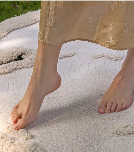 MOXI Hikaru Minimalist Coffee Table Edge Blanket Carpet from MOXI