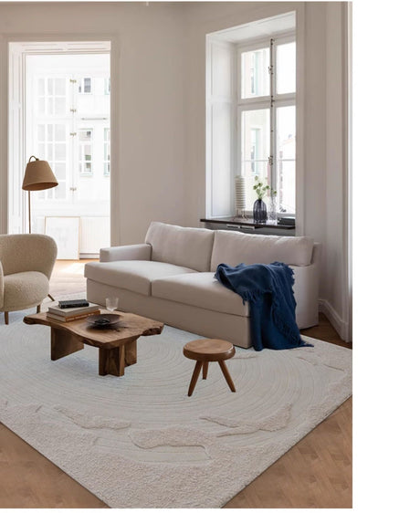 MOXI Hikaru Minimalist Coffee Table Edge Blanket Carpet from MOXI