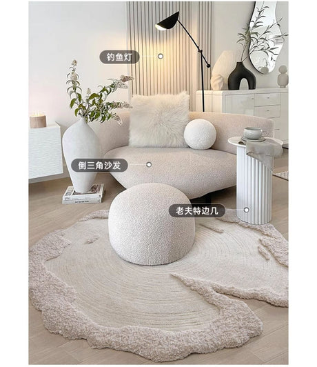 MOXI Hikaru Minimalist Coffee Table Edge Blanket Carpet from MOXI
