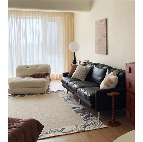 MOXI Isadora Chic Black-White Thick Wool Carpet from MOXI