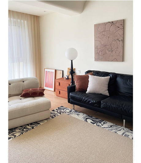 MOXI Isadora Chic Black-White Thick Wool Carpet from MOXI
