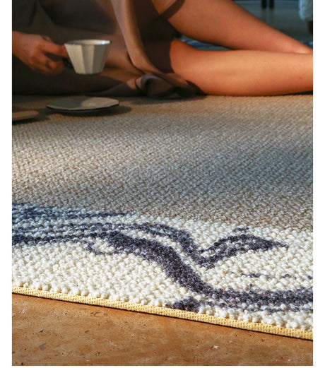 MOXI Isadora Chic Black-White Thick Wool Carpet from MOXI