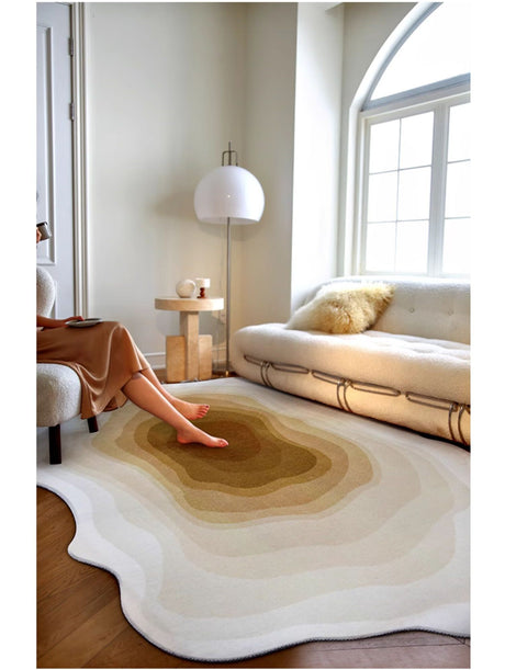 MOXI Isadora Irregular Retro Luxury Coffee Carpet from MOXI