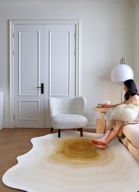 MOXI Isadora Irregular Retro Luxury Coffee Carpet from MOXI