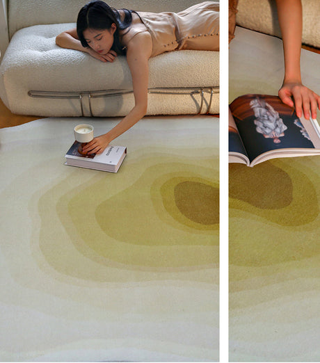 MOXI Isadora Irregular Retro Luxury Coffee Carpet from MOXI