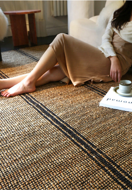 MOXI Isolde Handmade Zero Glue Water Imported French Carpet Living Room Yellow Luxe from MOXI