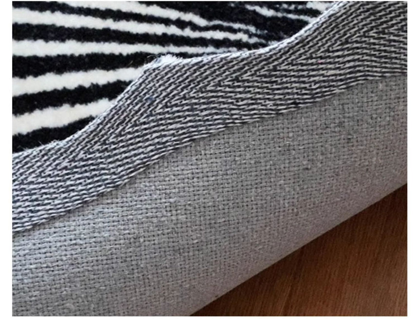 MOXI Seraphina Abstract Geometric Round Carpet - Minimalist Black & White Design from MOXI
