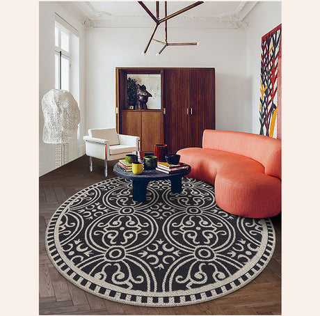 MOXI Valentina Vibrant Retro Wool Round Carpet from MOXI